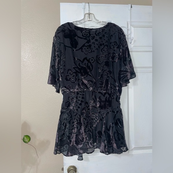 NWT Free People Manuka Burnout Velvet Mini Dress - Picture 3 of 8